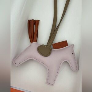 Hermes Rodeo PM Charm in Mauve Pale, Beige Marfa, and Pain D’Epice color, New